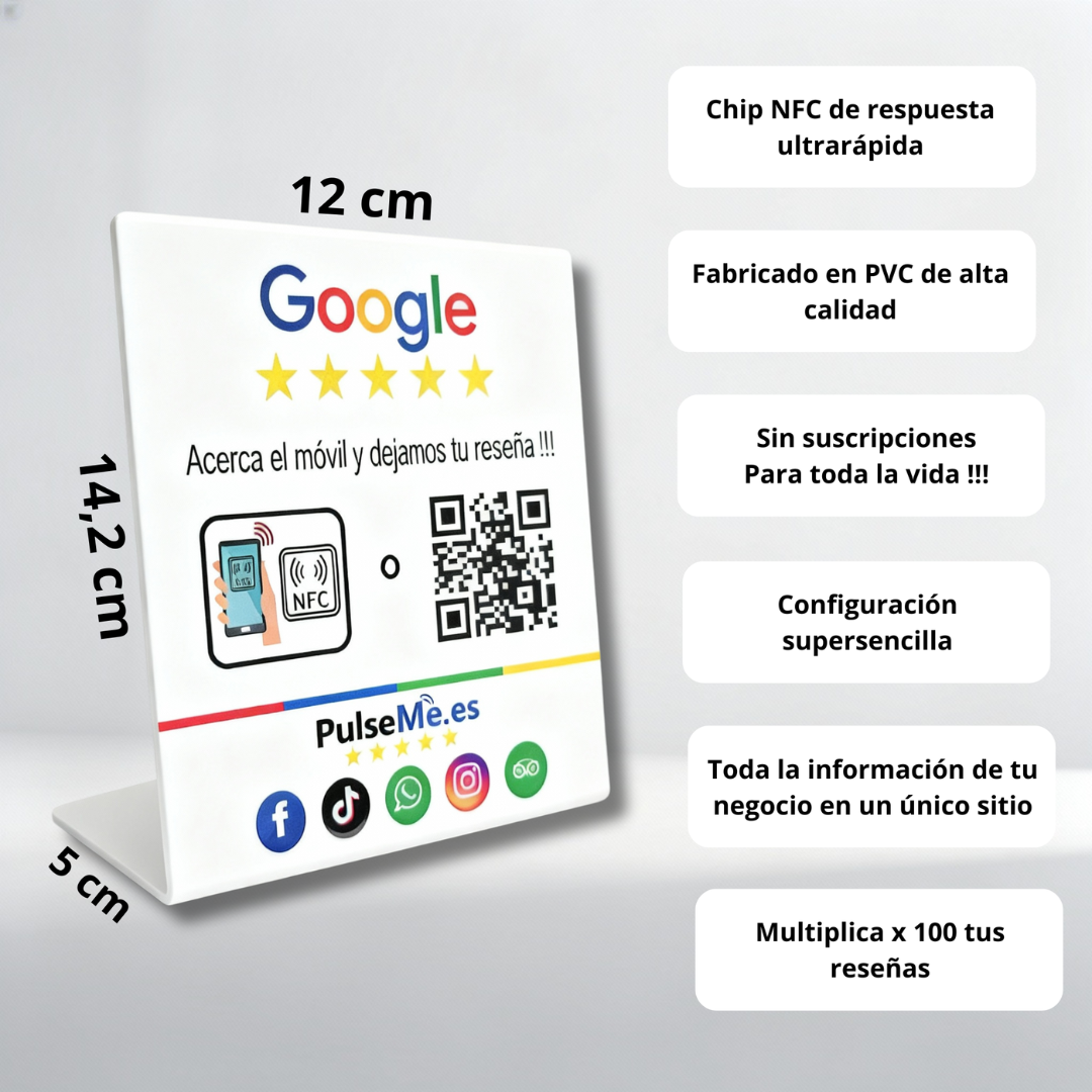 Pulseme® Soporte NFC+QR. Sin Cuotas.