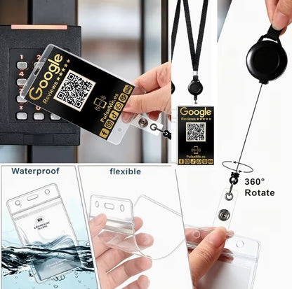 Pulseme® Tarjeta NFC +QR Negra. Sin Cuotas.
